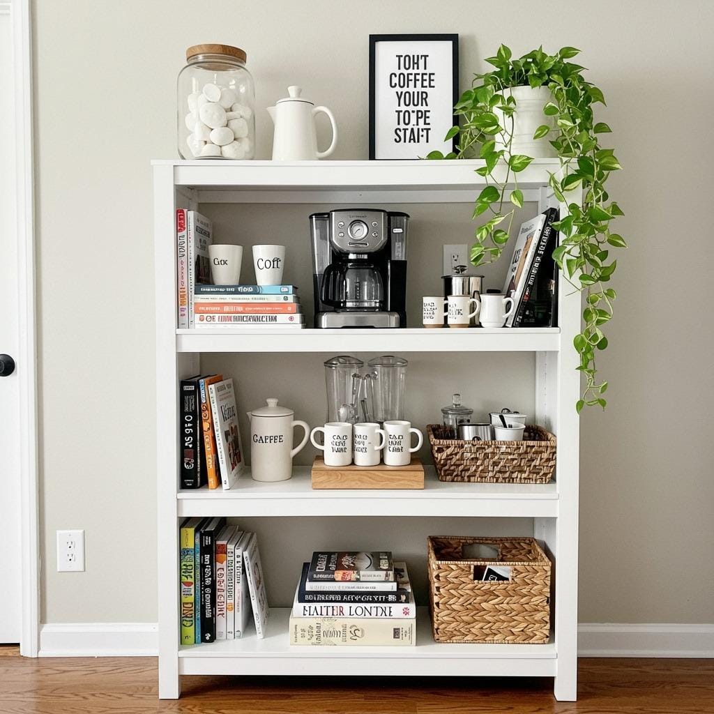 Bookshelf Coffee Corner