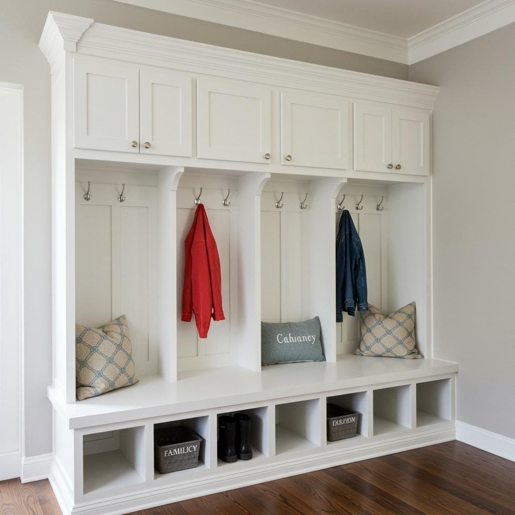 Built-In Mudroom Bench with Cubbies