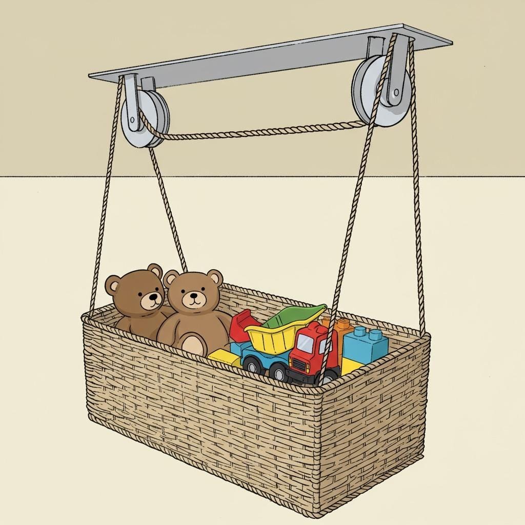 Ceiling-Mounted Pulley System