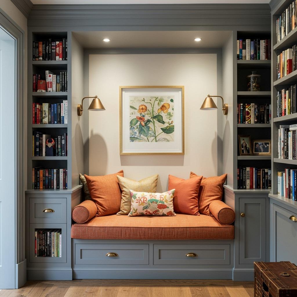 Cozy Alcove Library