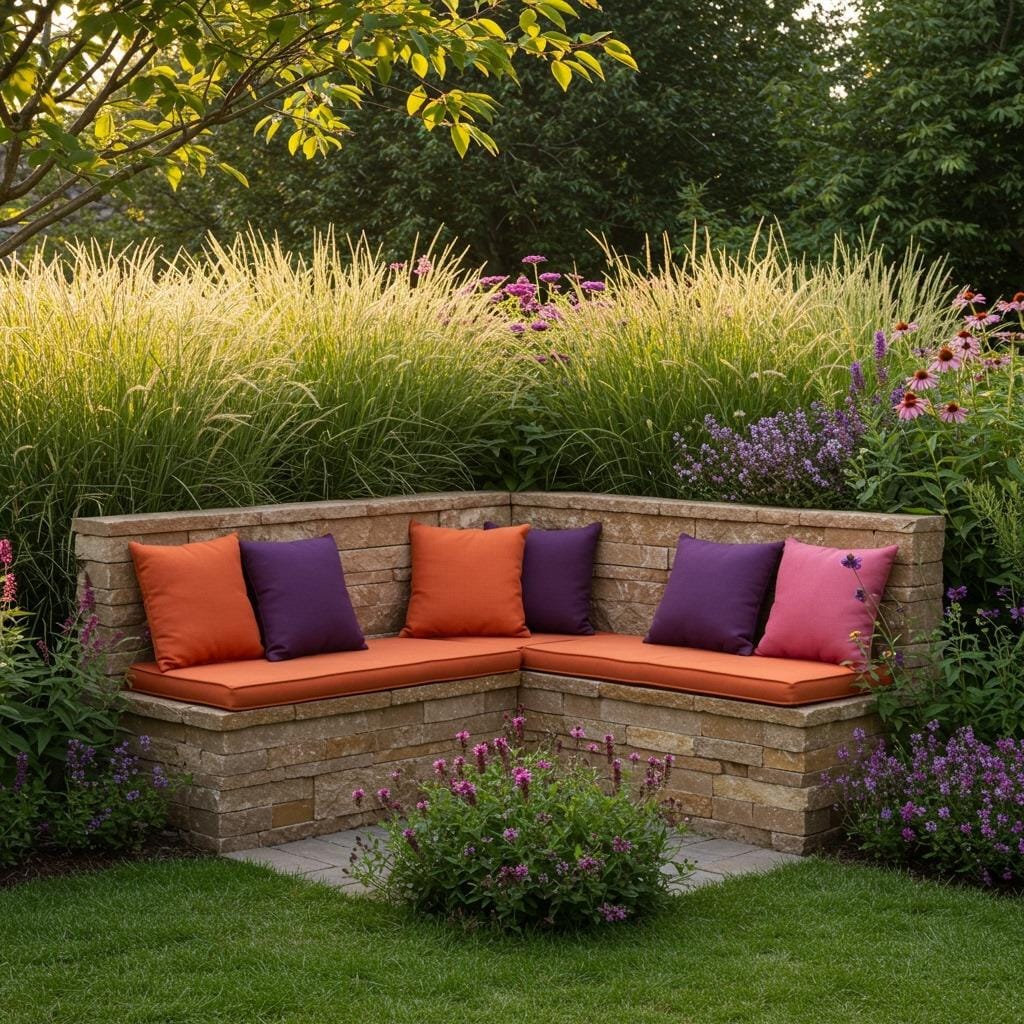 Cozy Garden Corners with Built-in Seating
