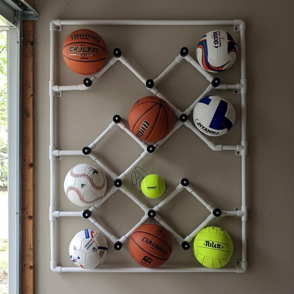 DIY PVC Pipe Ball Storage