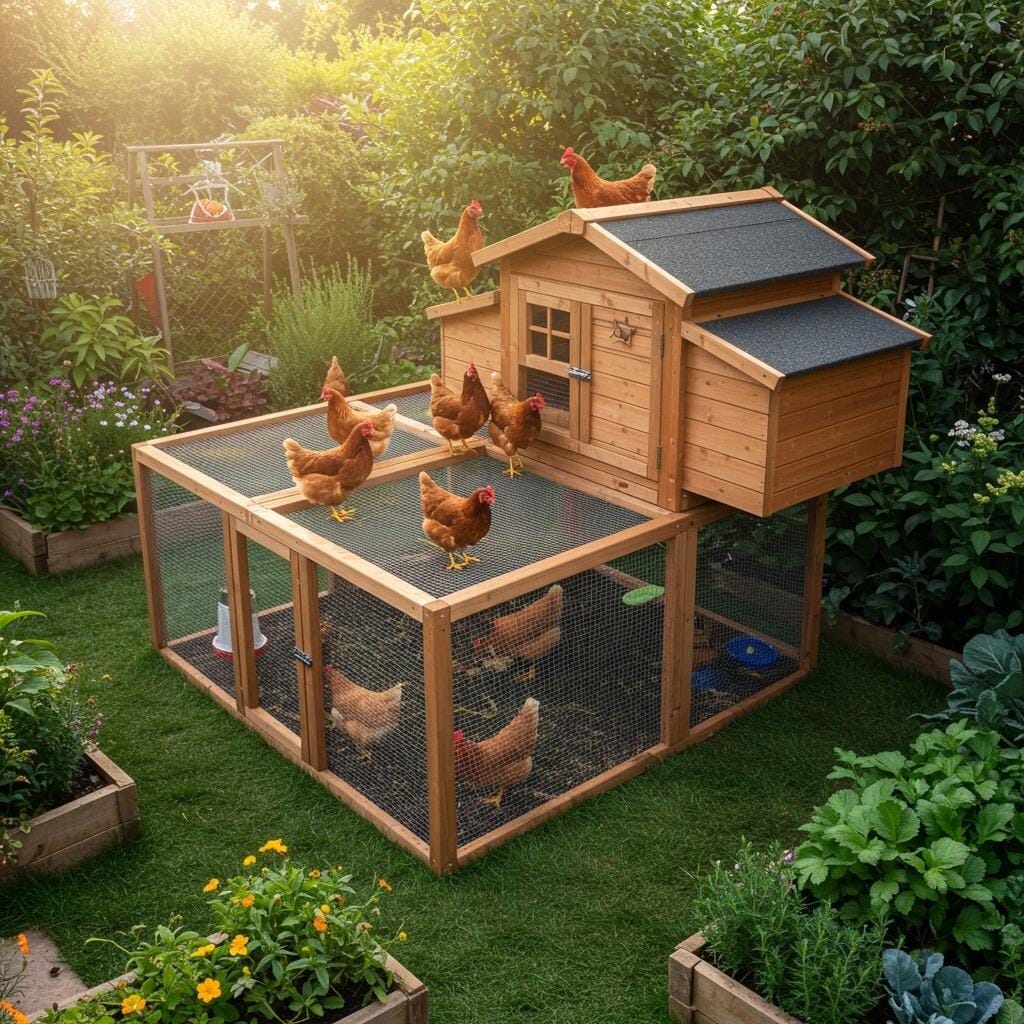 Elevated Coop Designs with Built-in Runs