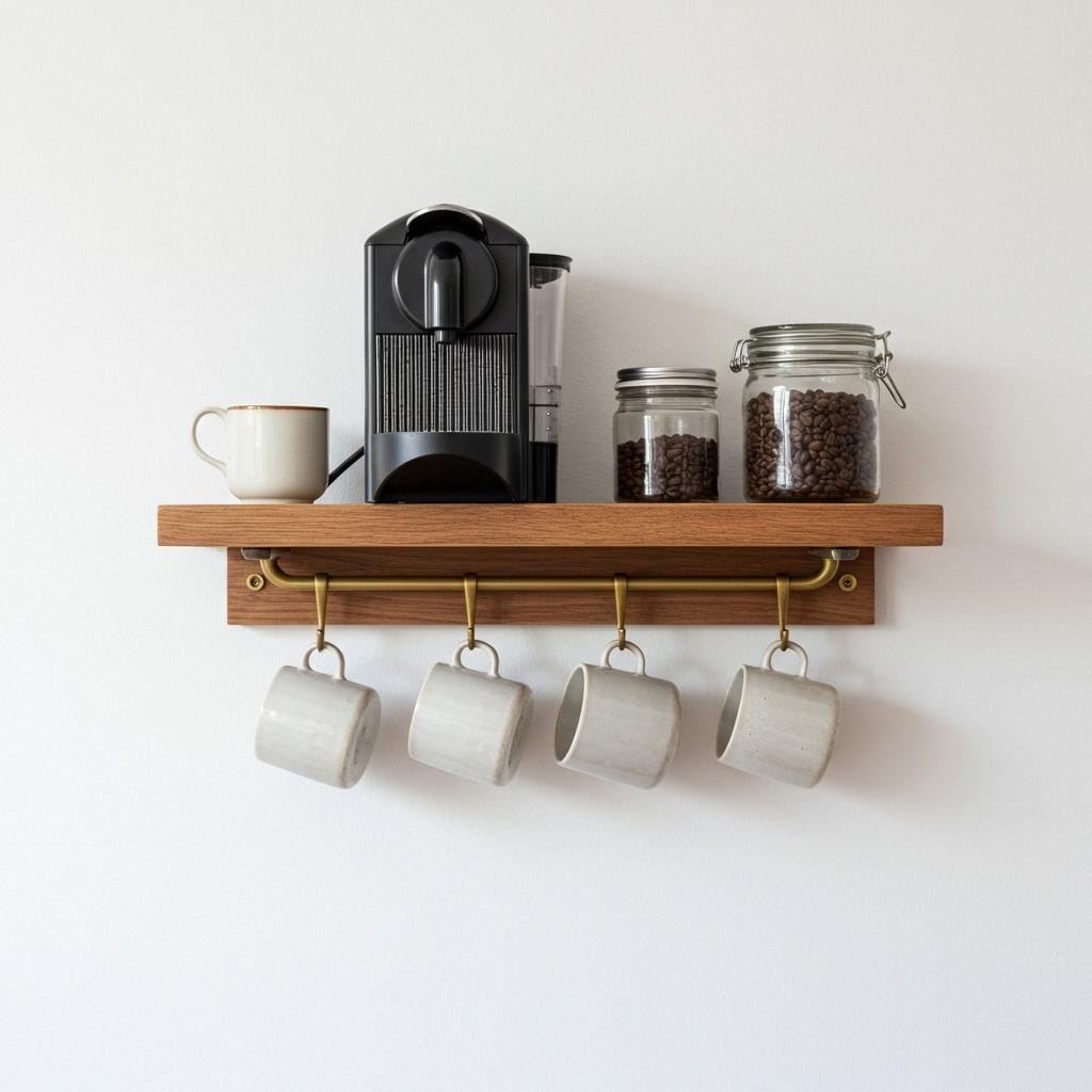 Floating Shelf Coffee Bar