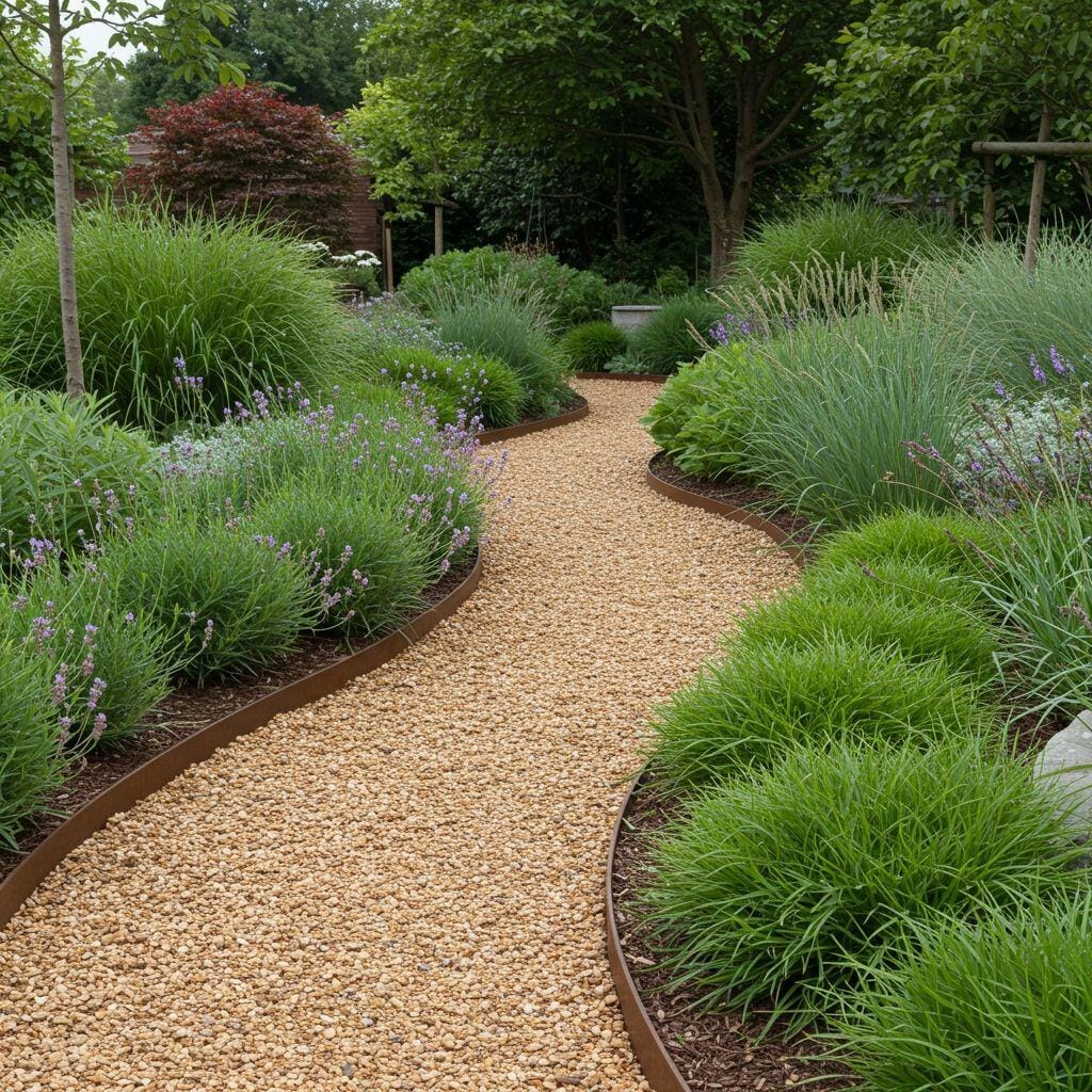 Gravel Pathways with Defined Borders
