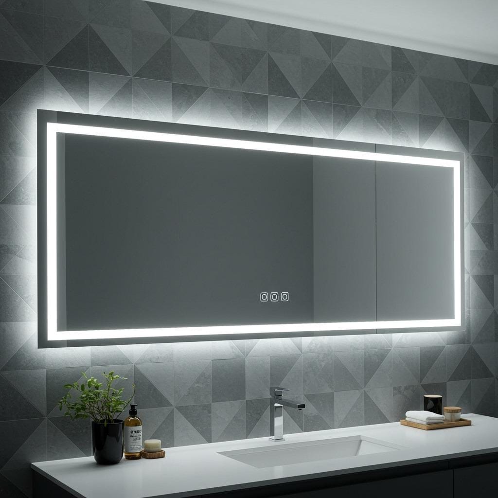 Horizontal LED Strip Mirrors