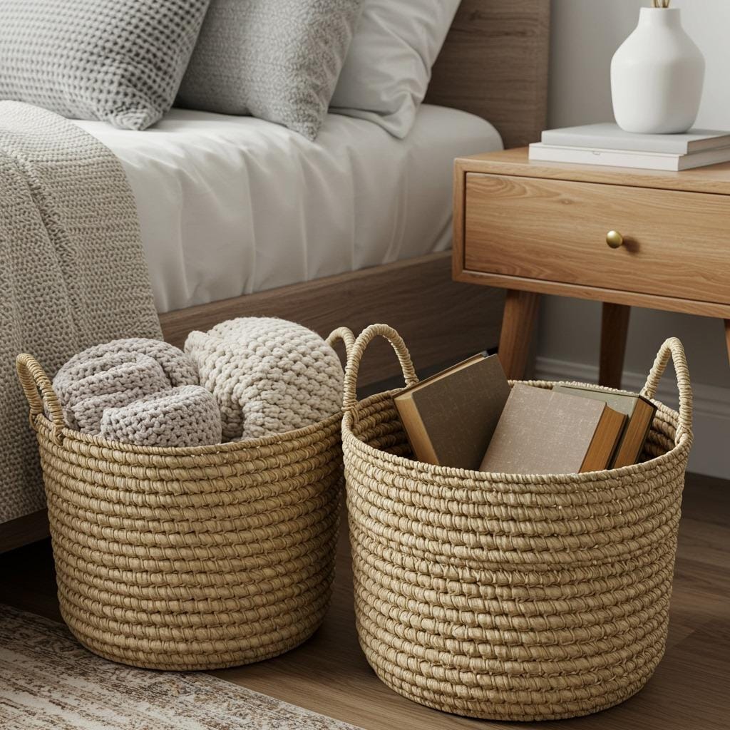 Include Woven Baskets for Storage