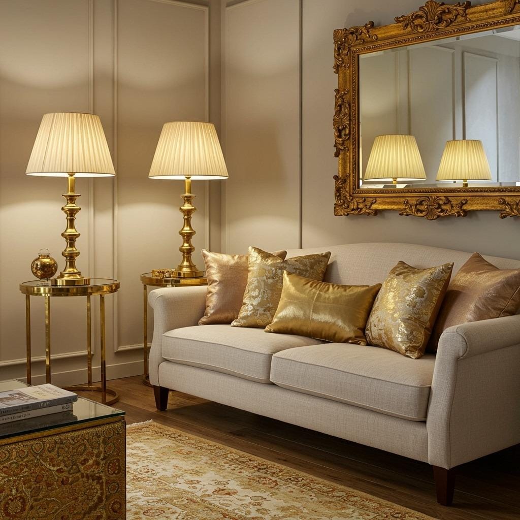 Incorporate Metallic Accents Strategically