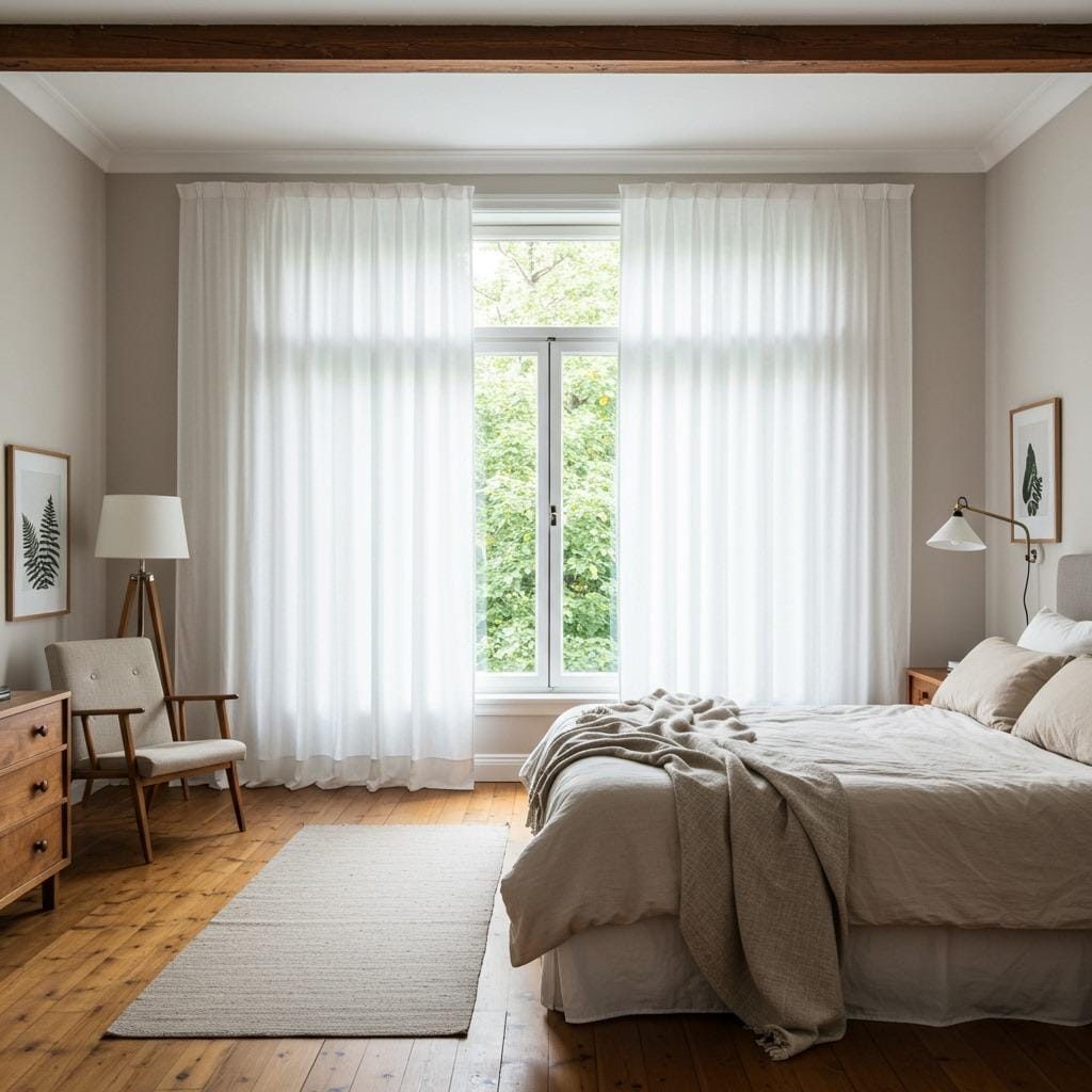 Incorporate Natural Light with Sheer Organic Cotton Curtains