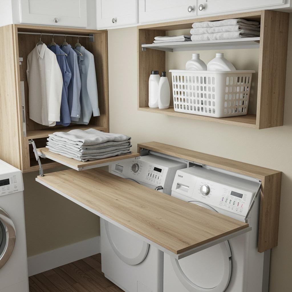 Install a Fold-Down Laundry Table