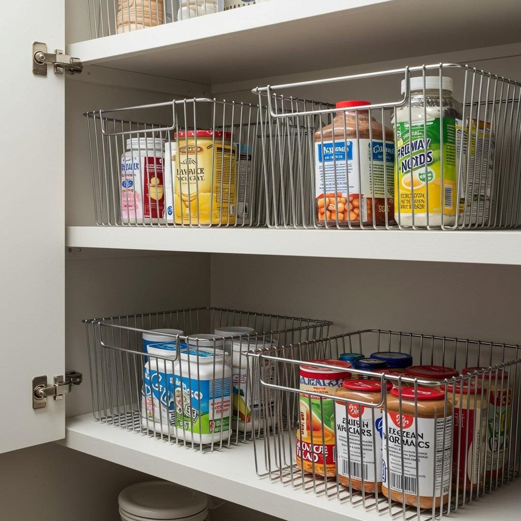 Install Under-Shelf Baskets for Extra Storage