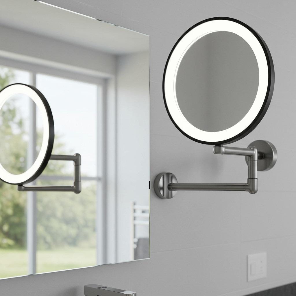 Magnifying Mirrors with Integrated LED Rings