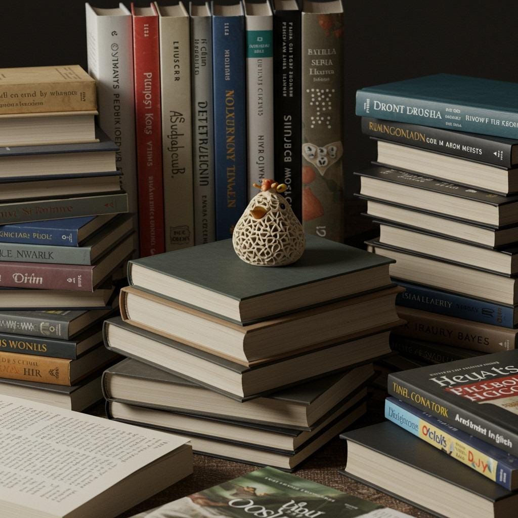 Mix Vertical and Horizontal Book Stacking