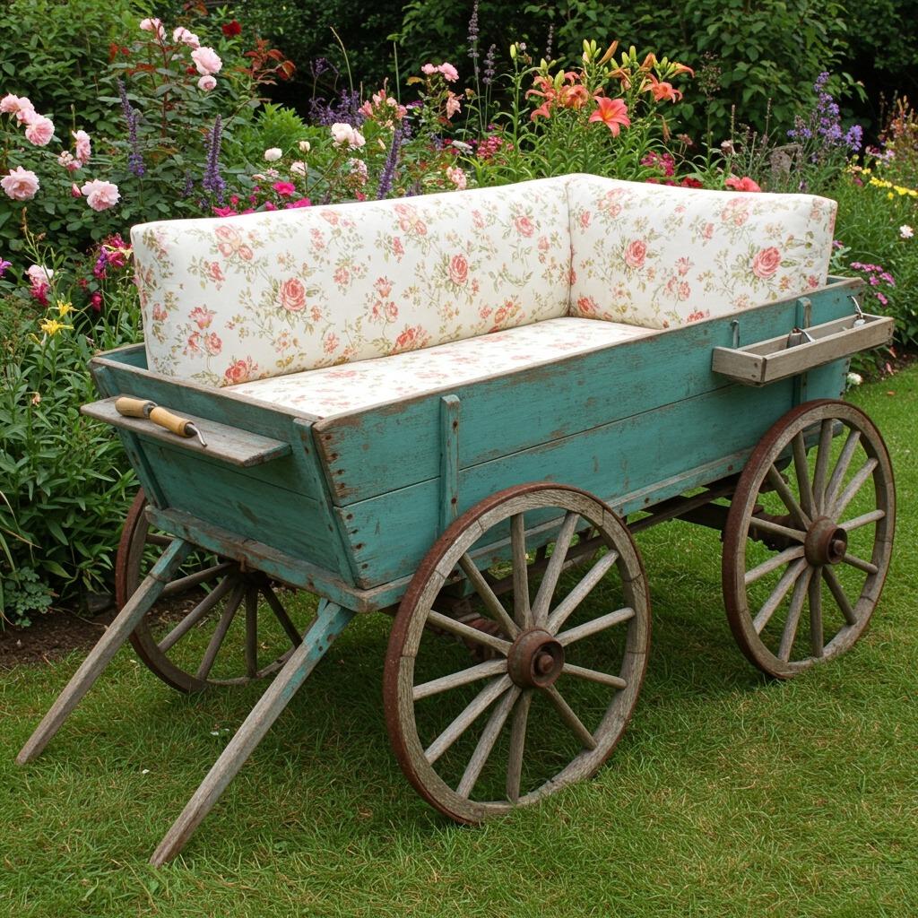 Mobile Garden Cart Seating