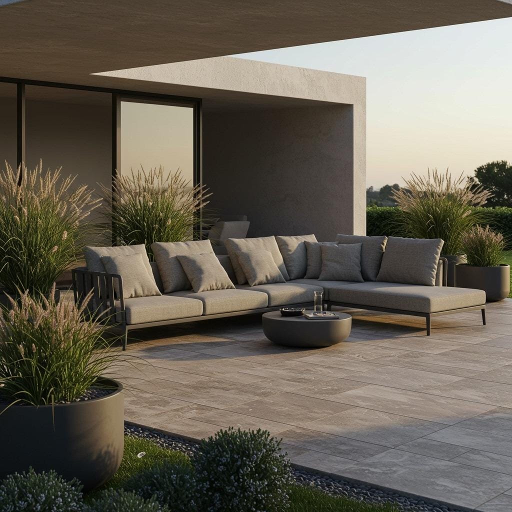 Modern Outdoor Sectional Setup
