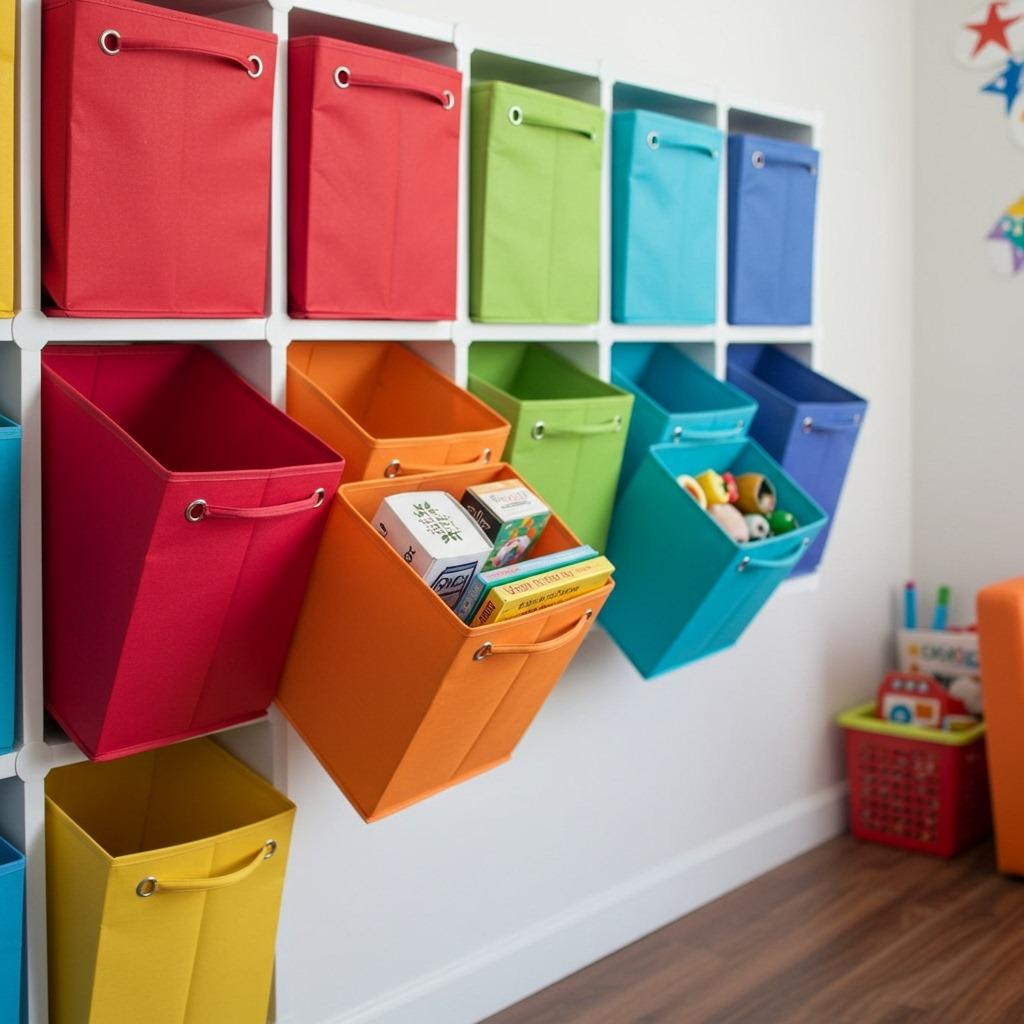 Modular Cube Organizers with Fabric Bins