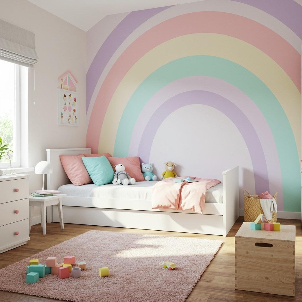 Rainbow Accent Wall Magic