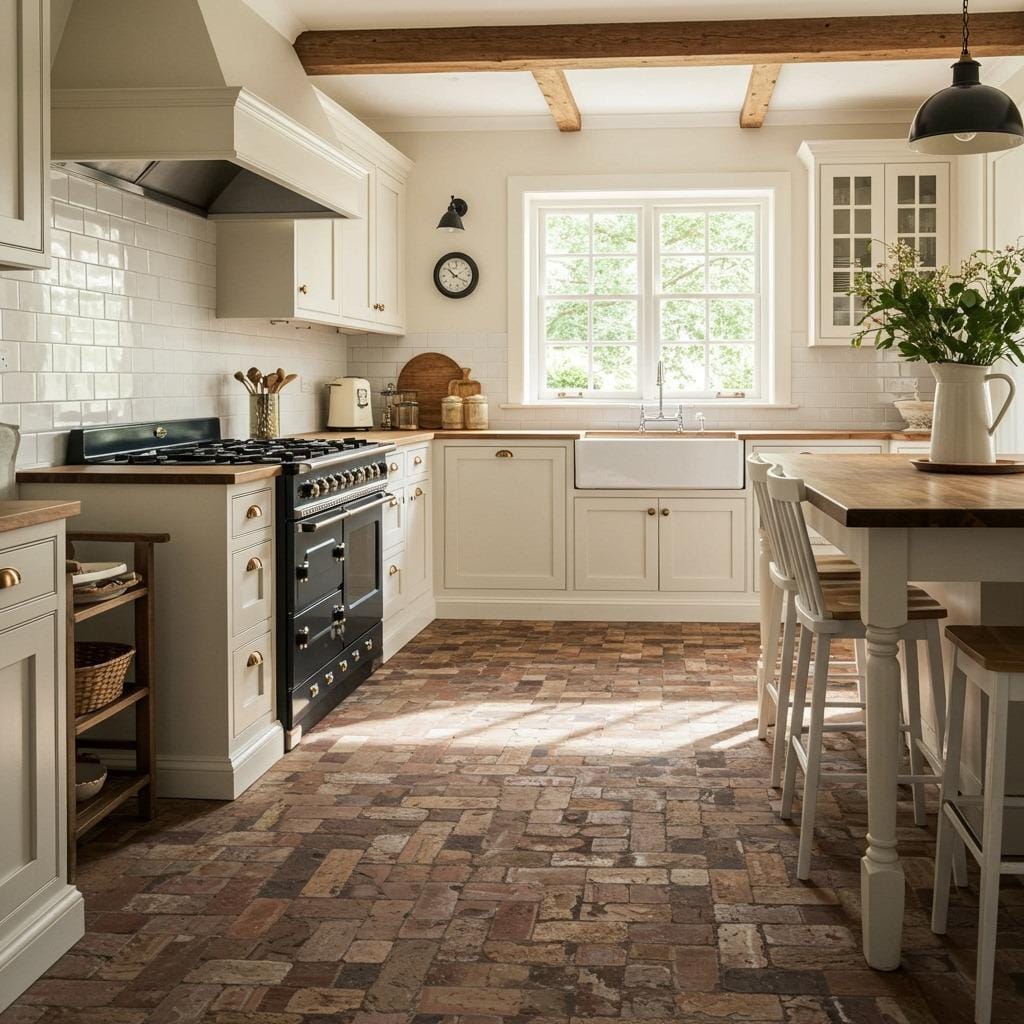 Reclaimed Brick and Stone Flooring