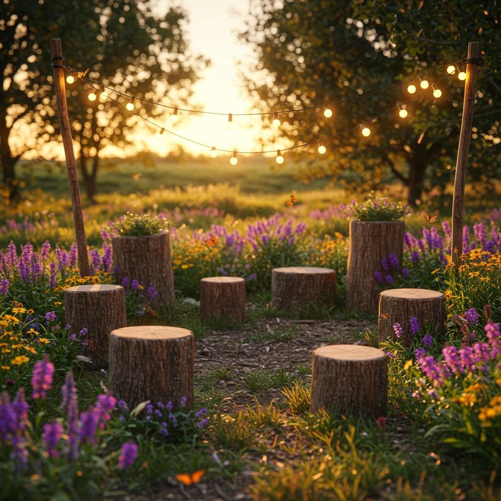 Repurposed Tree Stump Seating
