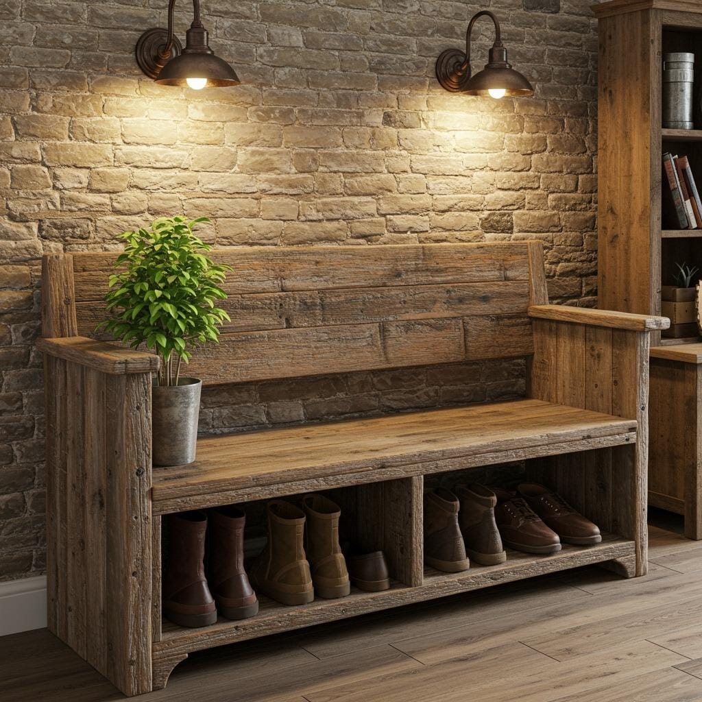 Rustic Reclaimed Wood with Open Shelving