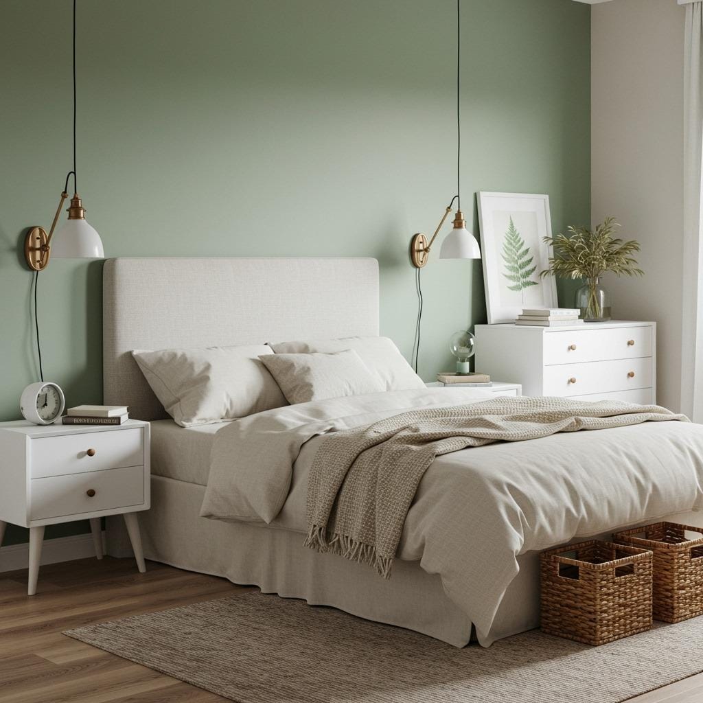 Soft Sage Green with Cream Undertones