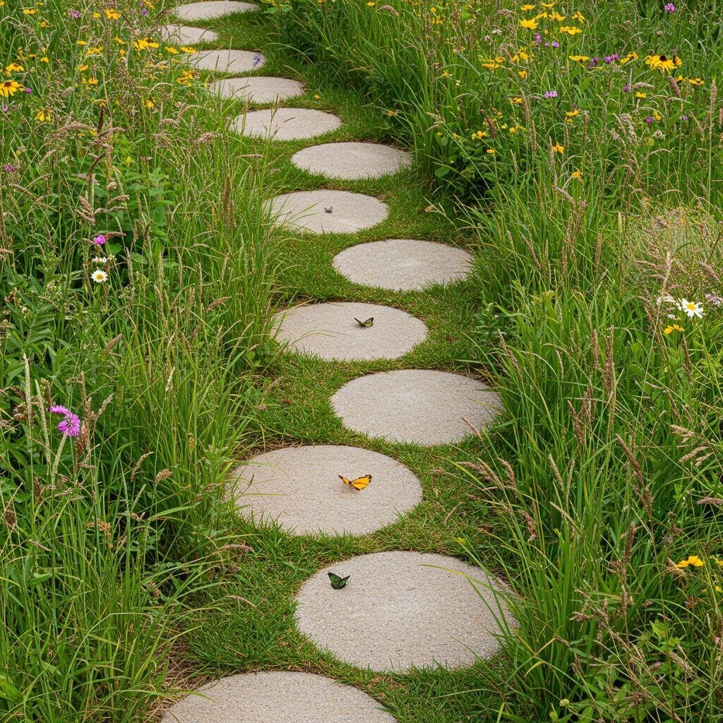 Stepping Stone Garden Path Design