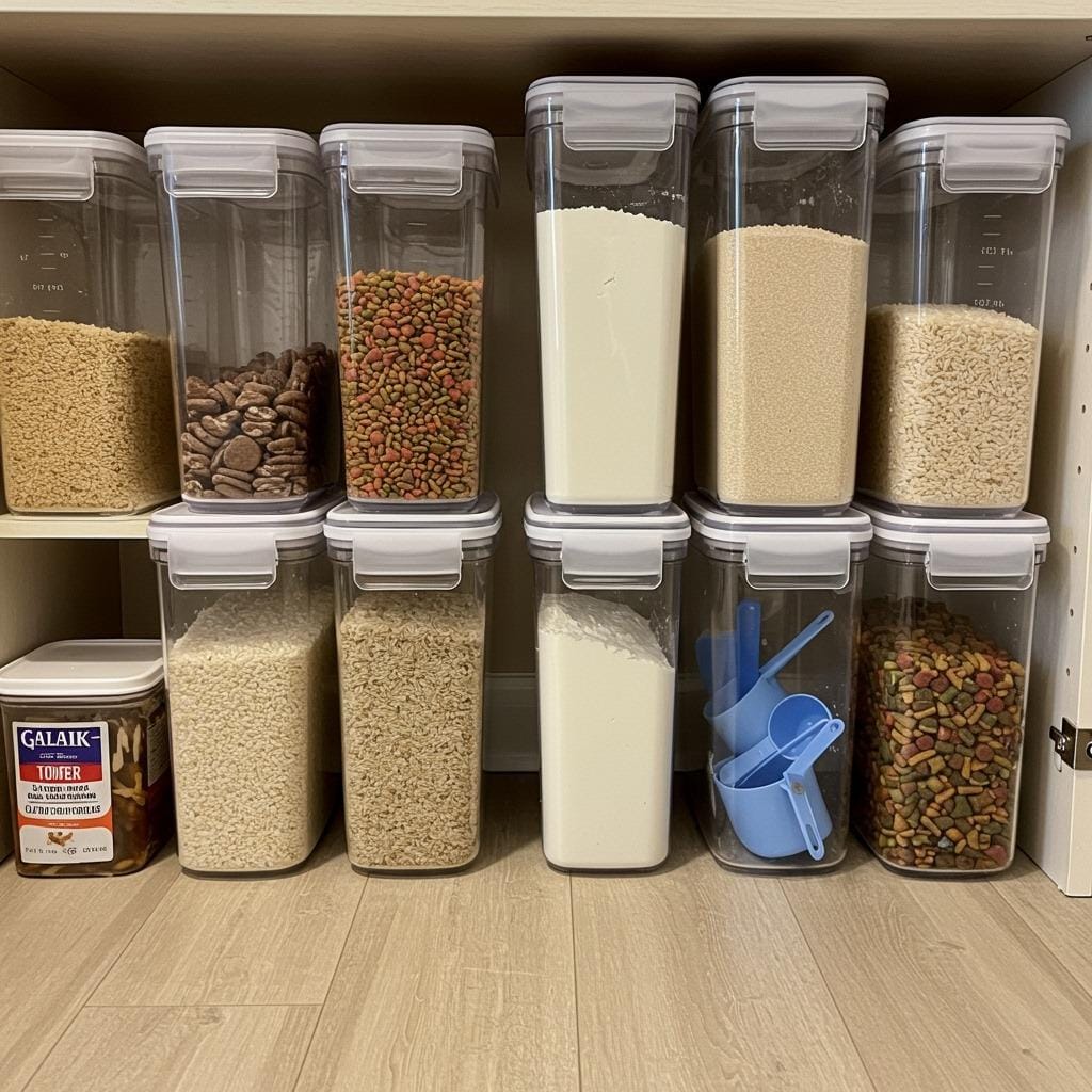 Store Bulk Items in Large Clear Containers
