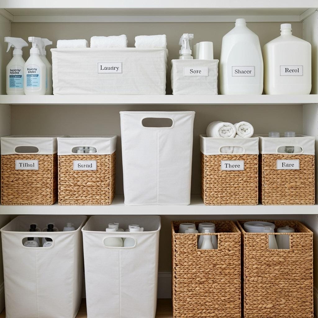 Use Stackable Storage Bins and Baskets