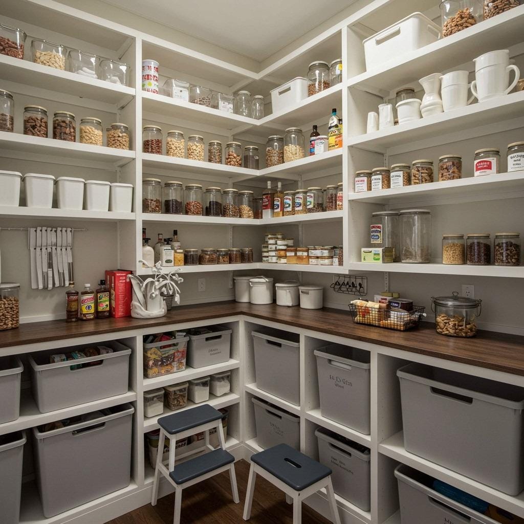 Utilize Ceiling Height with Tall Shelving Units