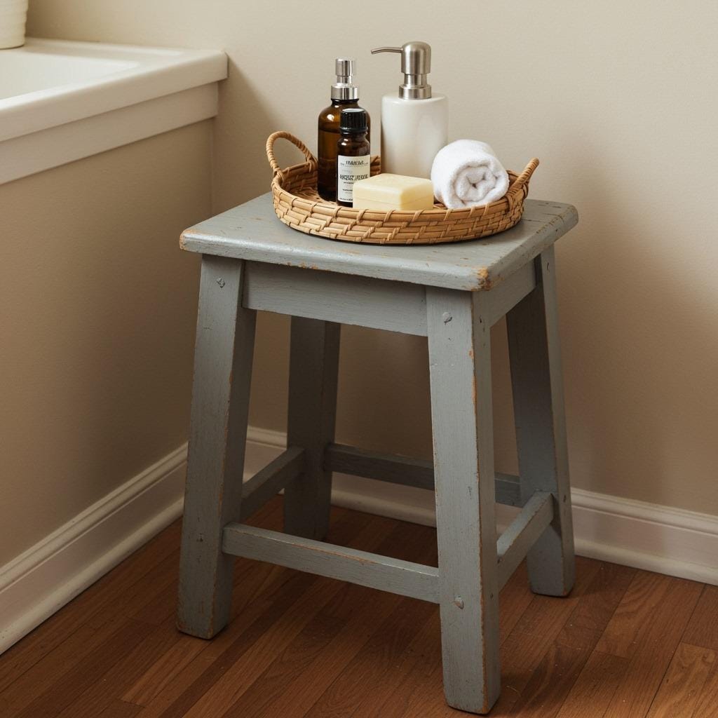 Vintage Stool Side Table