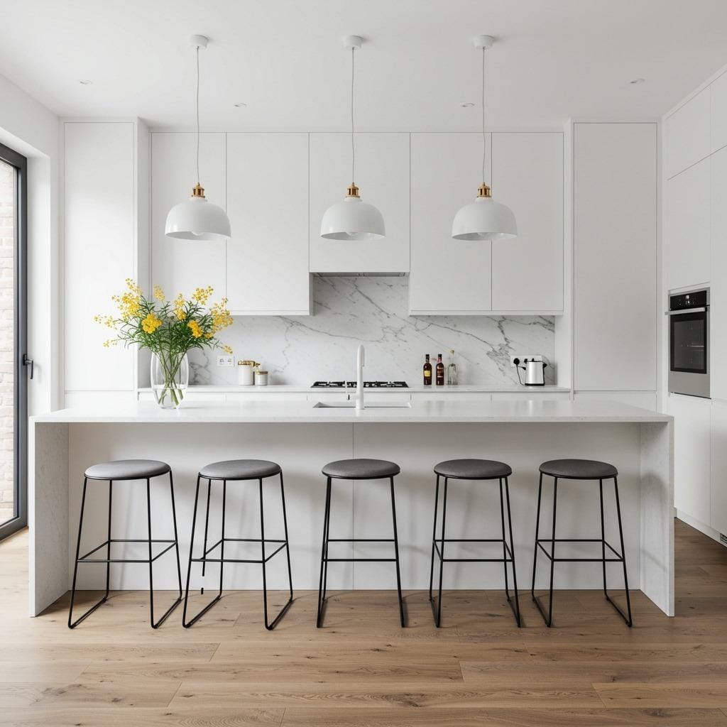 Backless Stools for Minimalist Kitchens
