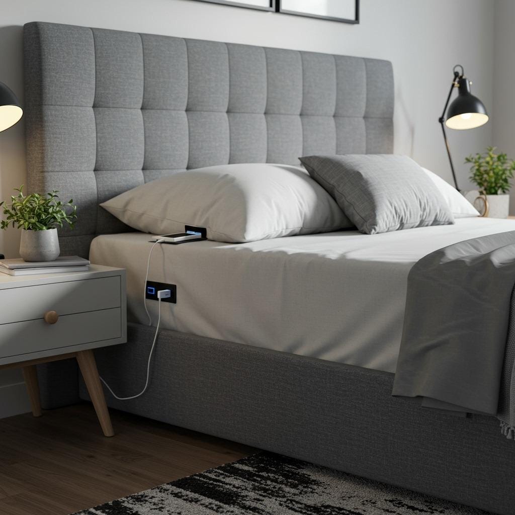 Bed Frames with Integrated Charging Stations
