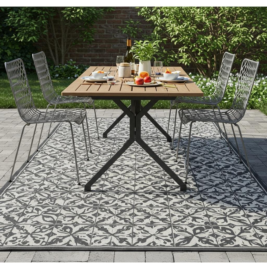 Black and White Tile Pattern