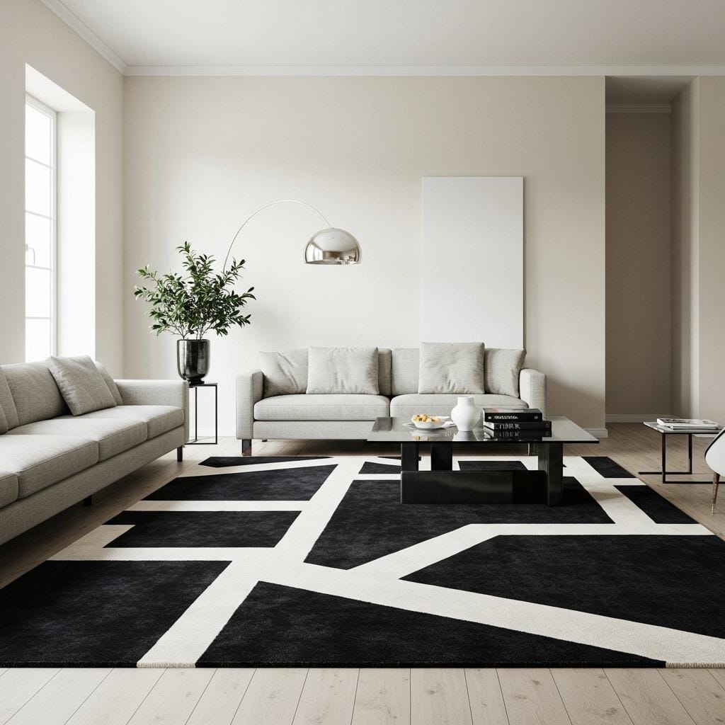 Bold Geometric Pattern in Monochrome