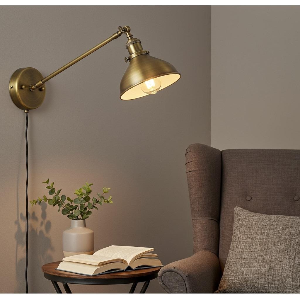 Brass Swing Arm Wall Sconce