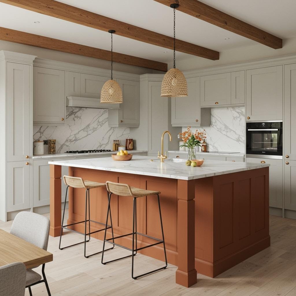 Burnt Sienna and Soft Gray