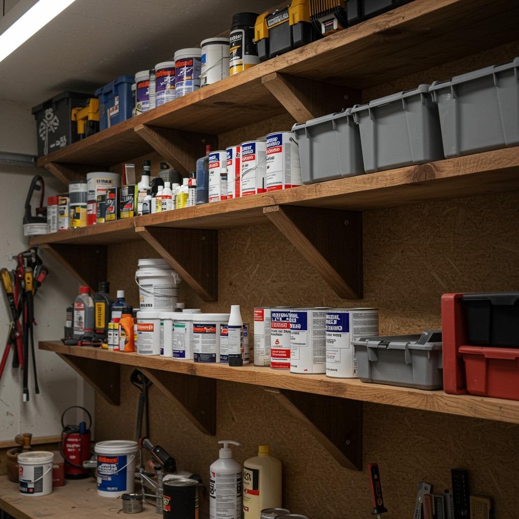 Chunky Beam Floating Shelves for Maximum Weight Capacity