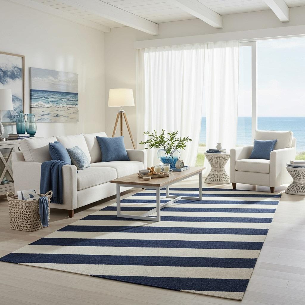 Classic Navy and White Striped for Nautical Touch