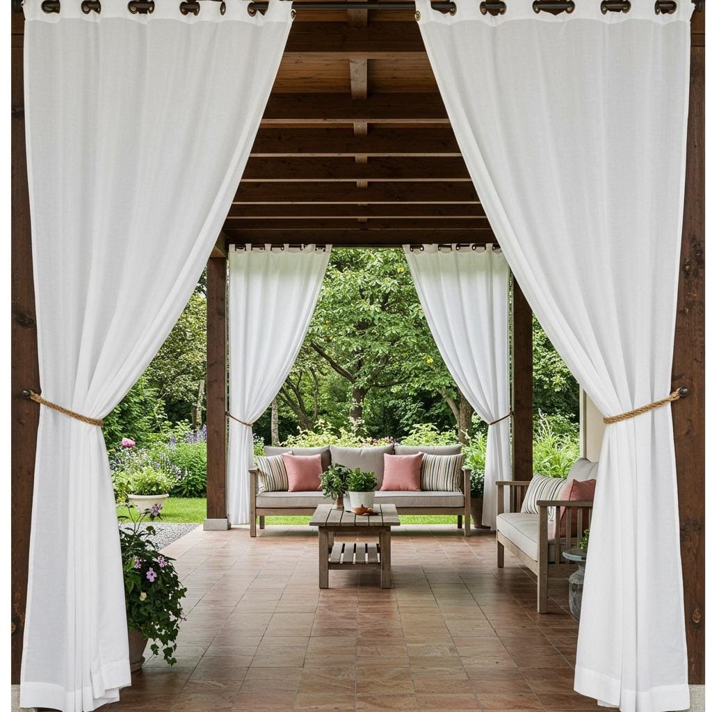 Define Space with Outdoor Curtains
