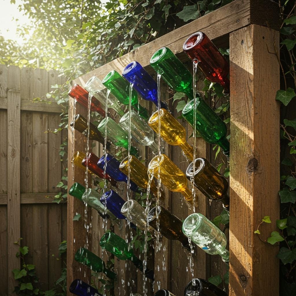Glass Bottle Water Wall