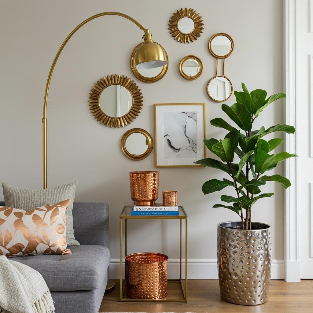 Incorporate Metallic Accents Throughout