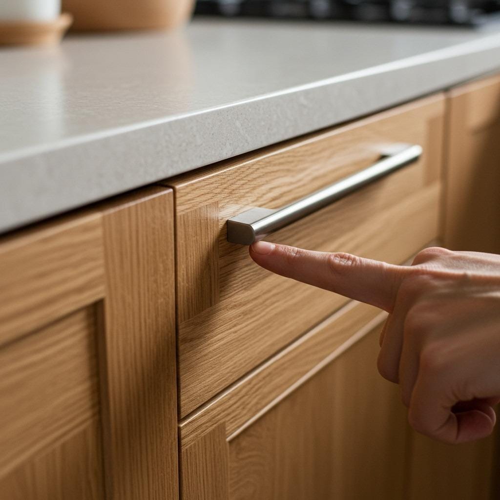 Integrated Handle Channels in Natural Wood