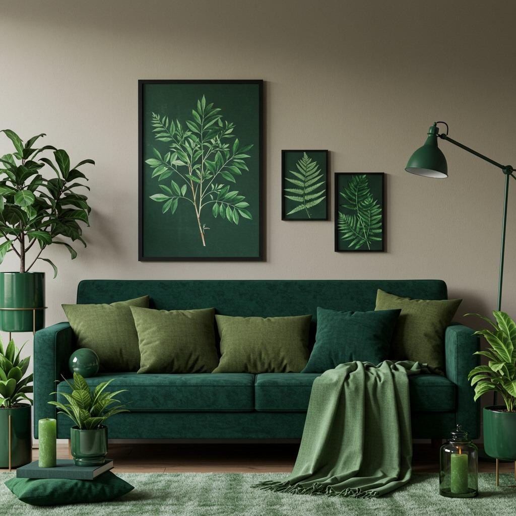 Layer Different Green Tones for Depth