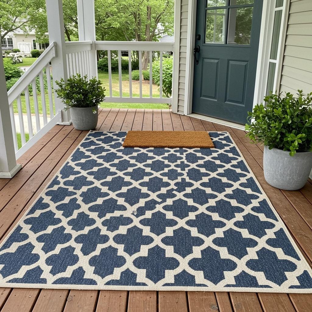 Layer Textures with Outdoor Rugs and Doormats