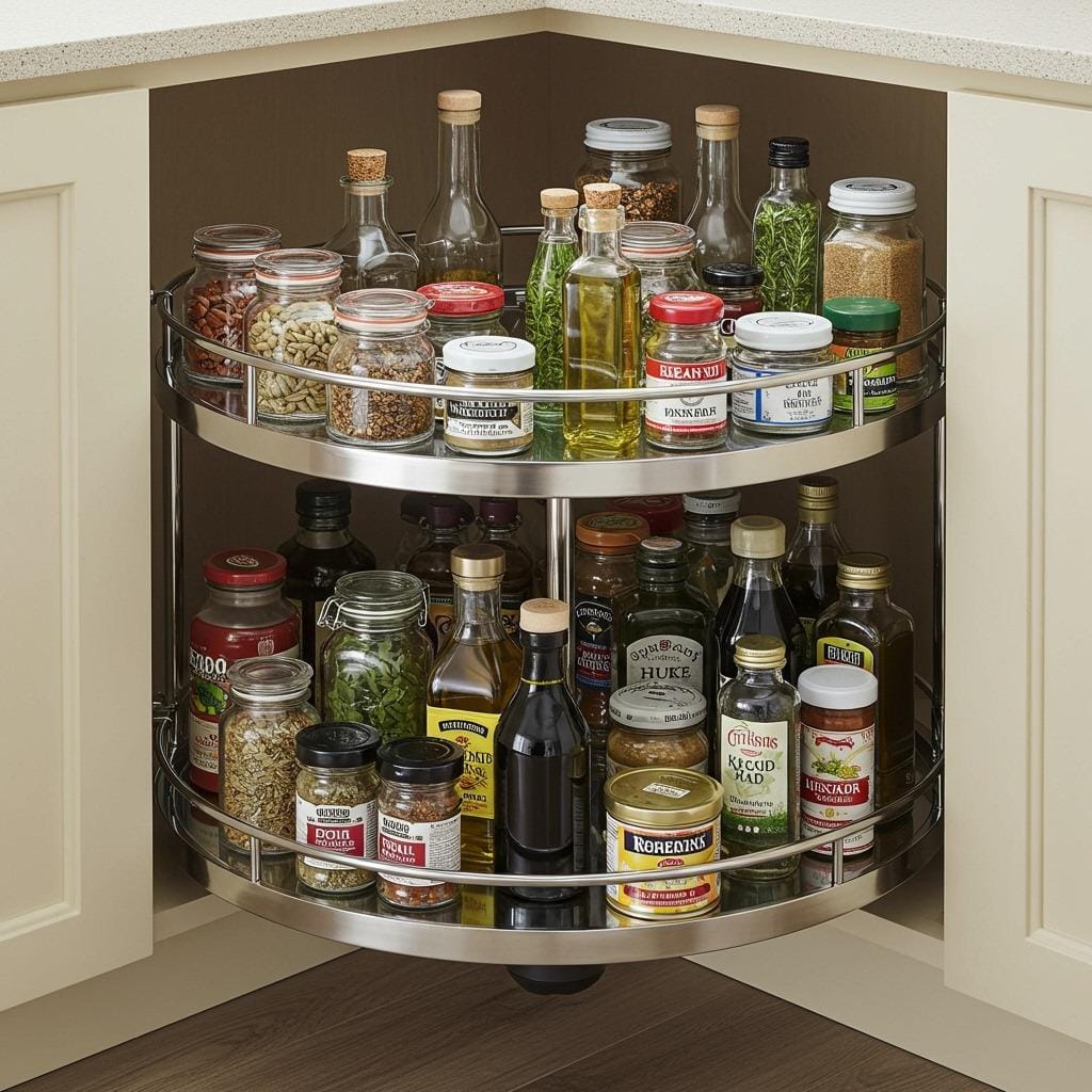 Maximize Corner Cabinets with Lazy Susans