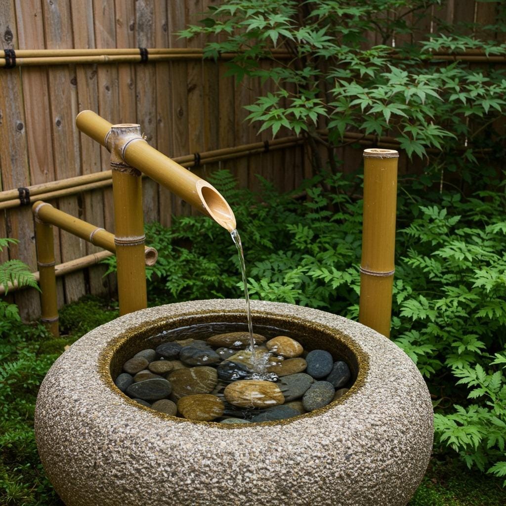 Minimalist Bamboo Spout Fountain