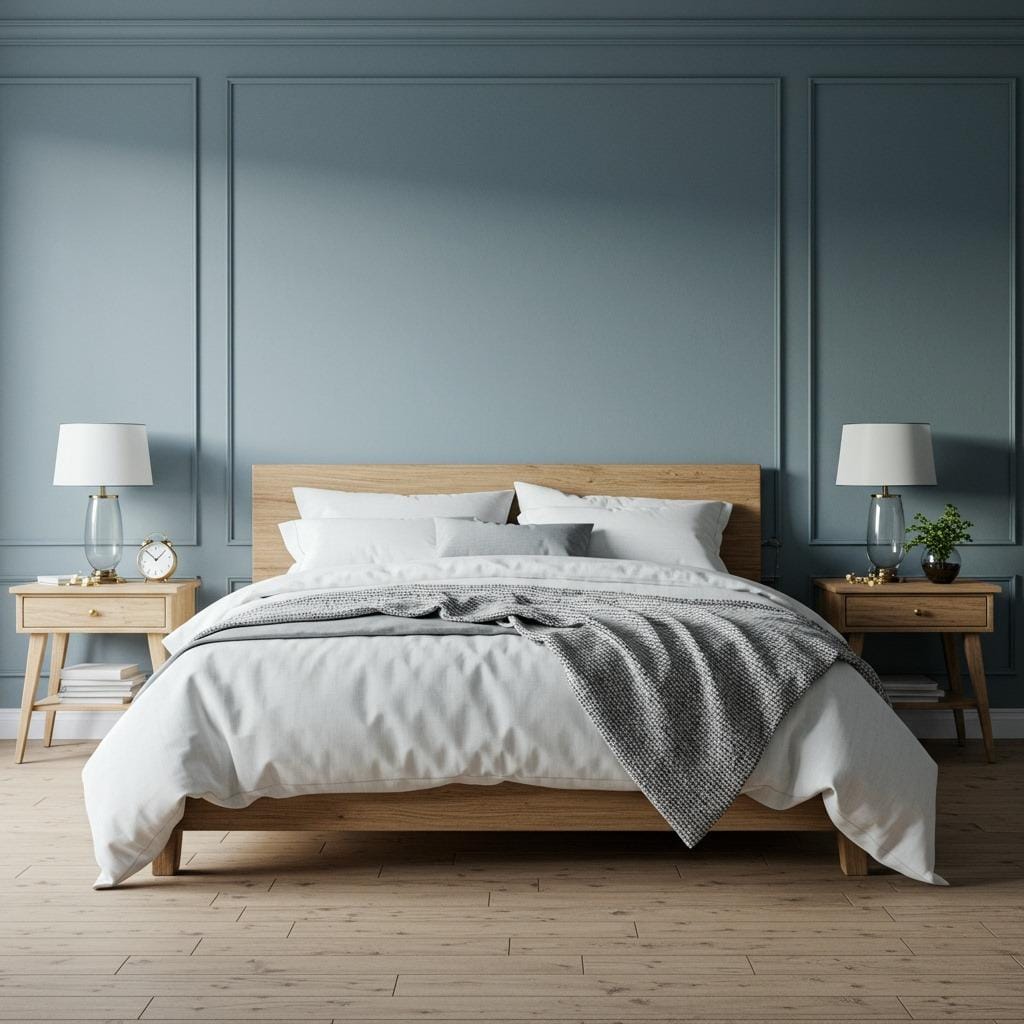 Misty Blue-Gray and Warm White Palette