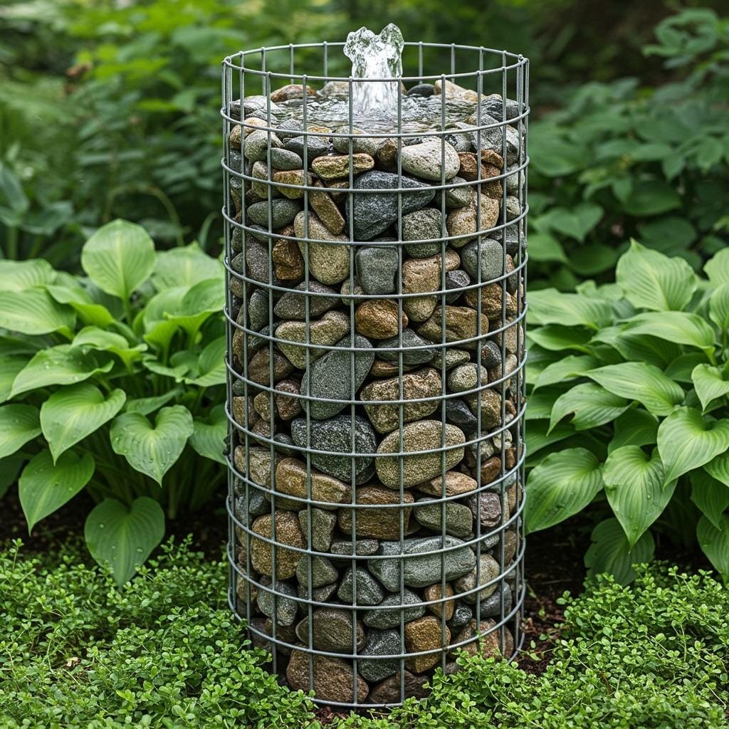 River Rock Column Bubbler