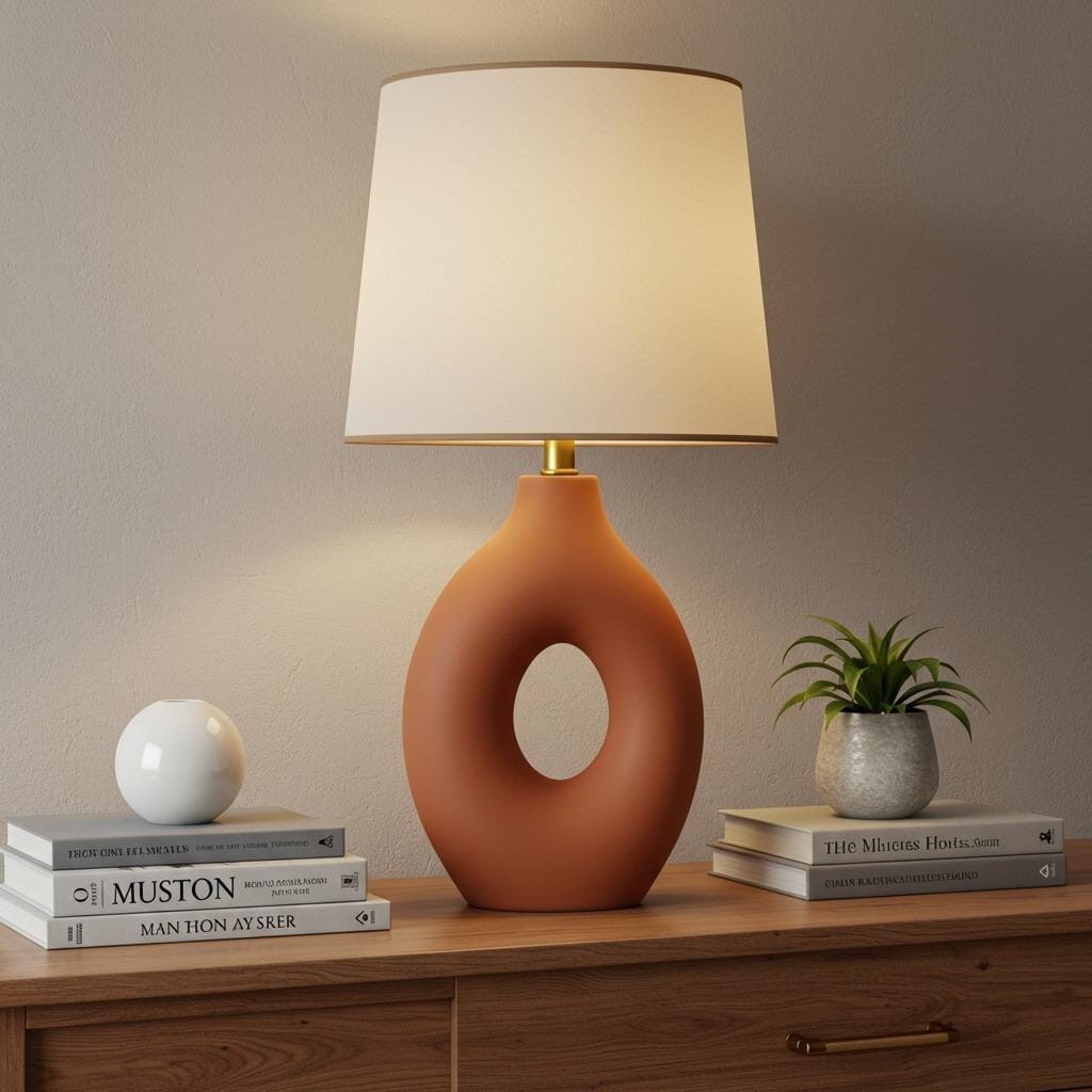 Sculptural Ceramic Table Lamp