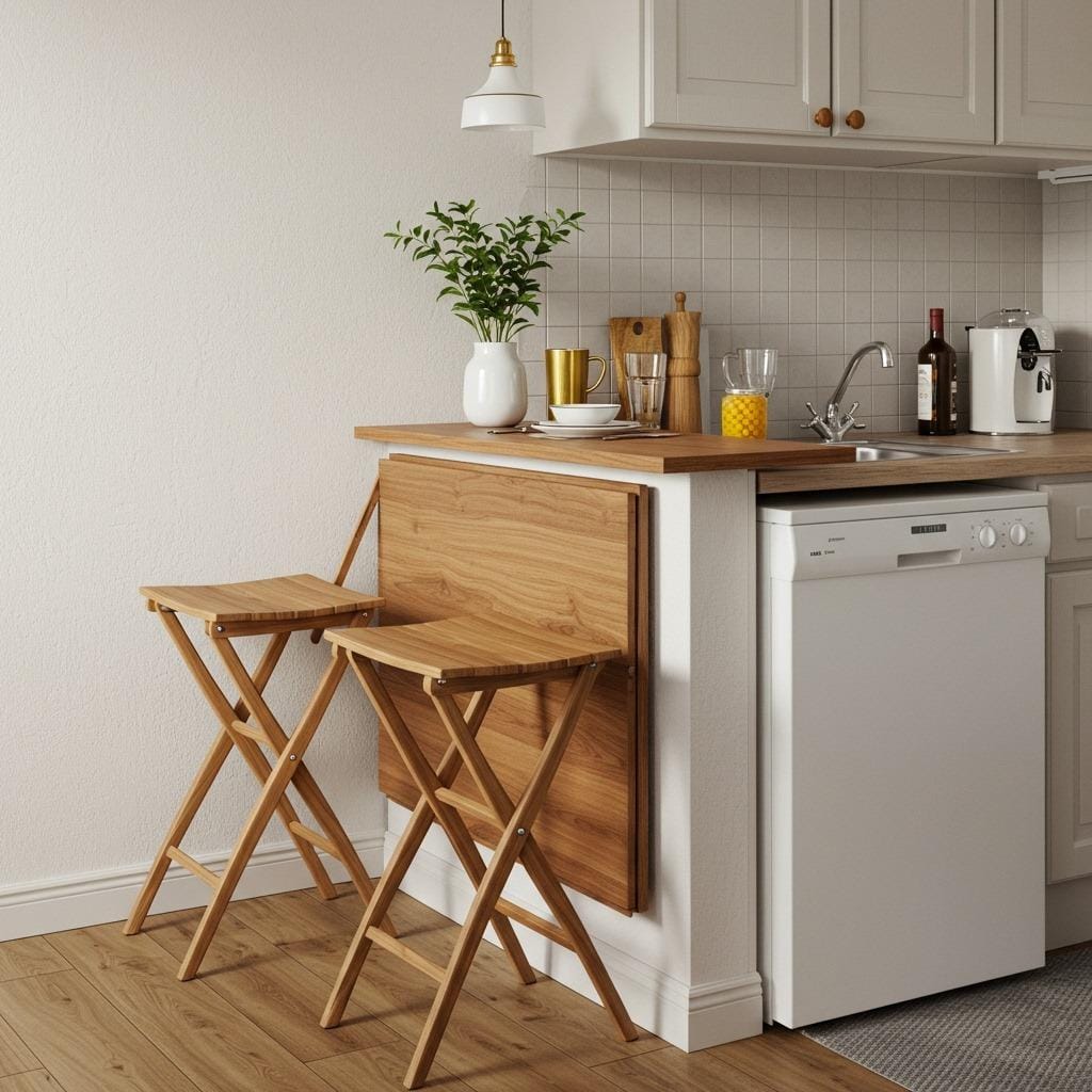 Space-Saving Folding Bar Stools